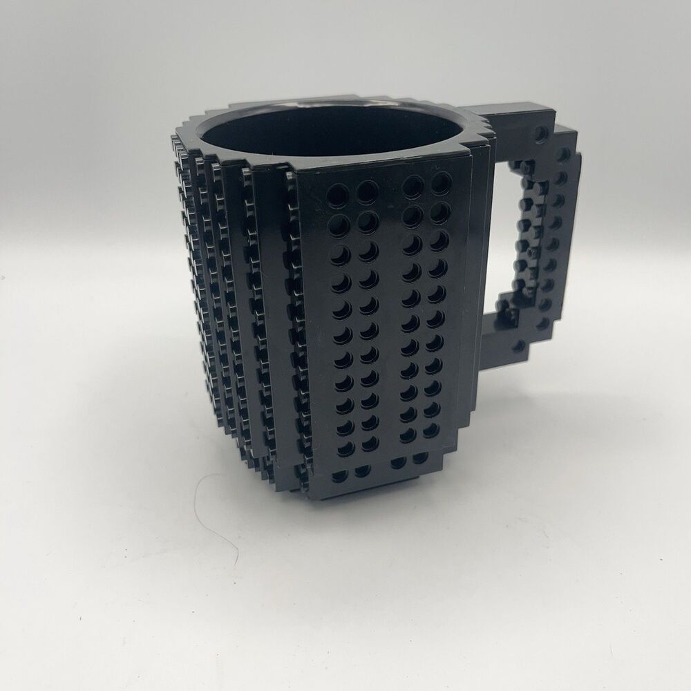 LEGO  Brick MUG BUILDING Blocks COFFE CUP Block Puzzle Mug  Black  4.75"